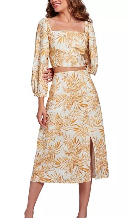 lost & wander Other - Lost + Wander Women's Tahiti Top & Midi Skirt Resort Hawaiian Size Medium
